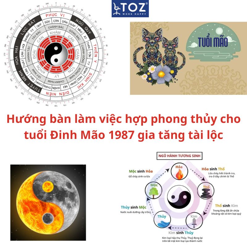 Phong thủy hướng để bàn thao tác làm việc cho tuổi Đinh mão